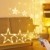 LED Lichtervorhang Sterne, Vivibel Lichterkette mit LED Kugel 12 Sterne 138 Leuchtioden Fenstervorhang Lichter 8 Modi, Innen & Außen Wasserdicht Deko für Weihnachten, Zimmer, Party, Warmweiß - 1