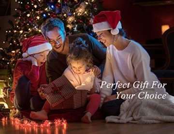 Lewondr Christbaumspitze, Glitzernder Weihnachtsbaum Topper Beleuchtete Funkelnde 3D geometrisch Stern Weihnachtsbaumspitze Weihnachten Dekoration LED Dekorativ Licht Batteriebetrieb 28cm - Gold - 7