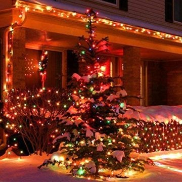 Lichterkette Außen bunt Glühbirnen, 12M 120 LED mit 31V Transformator, 8 Modi Weihnachten Lichterketten für Party Garten Balkon und Innen, Weihnachten, Kinderzimmer, Party, DIY usw, (Mehrfarbig) - 7