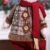 Luccase Mehrfarbig Baumwolle Puppe 45x25cm Niedliche Weihnachtsmann / Elch / Schneemann Weihnachts Rückziehbare Weihnachtspuppe für Sofas Bettwäsche Dekor (C) - 4