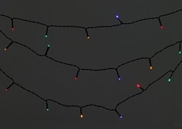 Lunartec Weihnachtslichterketten: LED-Lichterkette mit 40 LEDs für innen & außen, IP44, 4-farbig, 4 m (Weihnachtsbaumkerzen-Lichterkette) - 5