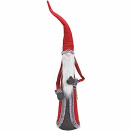 matches21 Nikolaus XXL Figur Weihnachtsmann Dekofigur Textil Weihnachtsdeko Weihnachtsmannfigur 13x74 cm - 2 Größen - 1