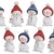 matches21 Schneemann Rasselbande Winter Deko Figuren Strickmützen rot/blau 8er Set Kunststoff je ca. 5 cm - 1