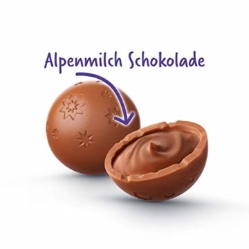 Milka Feine Kugeln Alpenmilch 1 x 900g, 100 einzeln verpackte Schokoladenkugeln mit Alpenmilch Füllung - 2