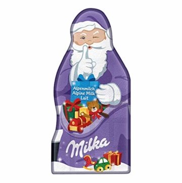 Milka Weihnachtsmanntafel – Zartschmelzende Alpenmilch Schokolade in Weihnachtsmannform – 85g - 2