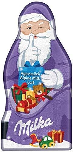 Milka Weihnachtsmanntafel – Zartschmelzende Alpenmilch Schokolade in Weihnachtsmannform – 85g - 1