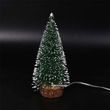 Mini Künstliche Weihnachtsbaum,Colorful Desktop Kleiner Weihnachtsbaum Christbaum Grün Tannenbaum unechter Tannenbaum Künstliche Tanne Schneetannen Deko Weihnachtsdeko (15cm) - 3