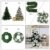 MMTX 120 Stück Christbaumschmuck mit Glitter Poinsettia künstliche Weihnachtsblumen Bögen Bell Schneeflocken kleine Krücken Clips für Weihnachtsbaumschmuck Weihnachtsdeko Fensterdeko (Silber) - 3