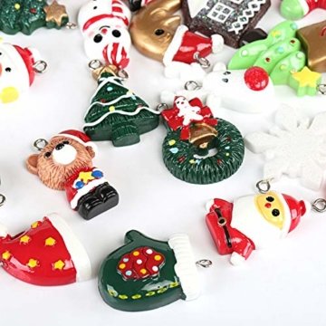 Naler 24-teilig Weihnachtsanhänger Christbaum Deko Weihnachtsbaumschmuck für Adventkalender - 3