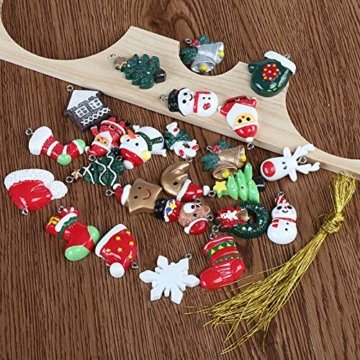 Naler 24-teilig Weihnachtsanhänger Christbaum Deko Weihnachtsbaumschmuck für Adventkalender - 4