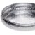 Orientalisches rundes Tablett Schale aus Metall Fidan 34cm groß Silber | Orient Dekoschale mit hoher Rand | Marokkanisches Serviertablett Rund | Orientalische Silberne Deko auf dem gedeckten Tisch - 3