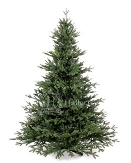 Original Hallerts® Spritzguss Weihnachtsbaum Oxburgh 150 cm als Nobilis Edeltanne - Christbaum zu 100% in Spritzguss PlasTip® Qualität - schwer entflammbar nach B1 Norm, Material TÜV und SGS geprüft - Premium Spritzgusstanne - 1