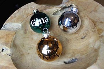 Personalisierte Christbaumkugeln Petrol, Christbaumschmuck, Weihnachtsbaumkugel, Weihnachtsbaumschmuck, Tannenbaumkugel, Tannenbaumschmuck, Christbaumkugeln Farbe Petrol - 4