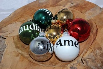 Personalisierte Christbaumkugeln Petrol, Christbaumschmuck, Weihnachtsbaumkugel, Weihnachtsbaumschmuck, Tannenbaumkugel, Tannenbaumschmuck, Christbaumkugeln Farbe Petrol - 1