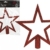 PMS Weihnachtsbaumspitze, 20 cm, glitzernd, Rot - 1