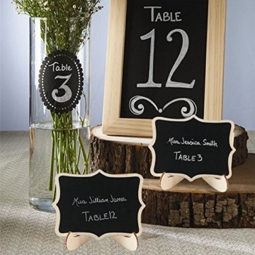 Pulluo 20pcs Mini Tafeln Set Tischkarten Hochzeit Tischschilder Kreidetafel mit Ständer Platzkarten Namen Büffet Schilder für Hochzeit Geburtstag Deko Party Tischdeko - 6