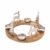 Pureday Weihnachtsdeko - Adventskranz Rentiere - Holz Metall - Braun Silber - ca. Ø 40 cm - 3