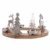 Pureday Weihnachtsdeko - Adventskranz Rentiere - Holz Metall - Braun Silber - ca. Ø 40 cm - 1