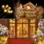 Qedertek Solar Lichterkette Weihnachtsbeleuchtung außen, 20M 200 LED Solar Lichterkette Aussen Wasserdichte, 8 Modi Solar Weihnachtsbaum Lichterkette Deko für Garten, Terrasse, Hochzeit (Warmweiß) - 4