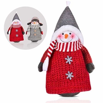 RANSENERS® Handgemachte Stehaufmännchen Schneemann Wichtel Santa Dolls süße Weihnachts Deko für Home Schaufenster Kinder Geburtstag Weihnachten Ostern - 1