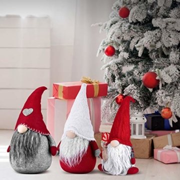 RANSENERS Handgemachte Wichtel Santa Dolls süße Weihnachten Tomte Nisse Figur aus Weihnachtsfigur Dwarf schöneren Weihnachts Deko für Home Schaufenster Kinder Geburtstag Weihnachten. - 6