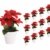 Spetebo Weihnachtsstern künstlich im Topf - 12er Set - Tisch Deko Pflanze künstlich Kunstblume Adventsstern Christstern Poinsettie - 1