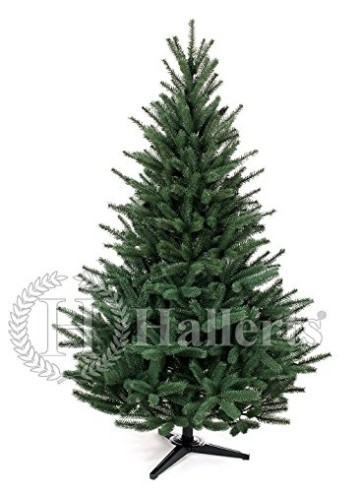 Spritzguss Weihnachtsbaum Original Hallerts Richmond 150 cm Edeltanne - Christbaum alle Zweige in Spritzguss PlasTip® Qualität - schwer entflammbar nach B1 Norm, Material TÜV und SGS geprüft - 1