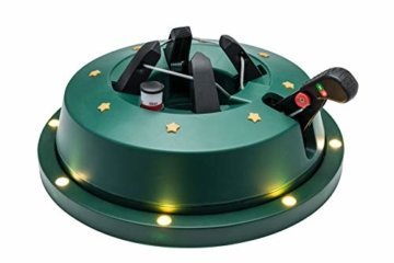 Star-Max Ring für Christbaumständer mit 8 0,5 Watt warmweissen LED, Adapter für den Innenbereich mit Timerfunktion 6/18 Std und Fernbedienung, grün - 2