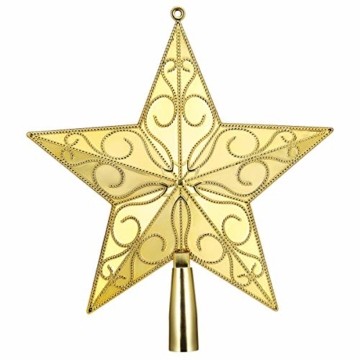 STOBOK Weihnachtsbaum Stern Spitze Christmas Tree Topper 20cm Weihnachtsstern Christbaumspitze Baumschmuck (Gold) - 1