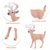 SUPVOX 6pcs White-Tailed Deer Figuren Ornamente Tierfiguren Sammlung Spielzeug Home Office Dekoration Handwerk Geschenk - 3