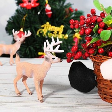 SUPVOX 6pcs White-Tailed Deer Figuren Ornamente Tierfiguren Sammlung Spielzeug Home Office Dekoration Handwerk Geschenk - 6