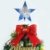 Tinksky Ausgehöhlter Weihnachtsbaum Top Schein Stern Glitzernder hängender Weihnachtsbaum Topper Dekoration Ornamente Wohnkultur (silbrig blau) - 2