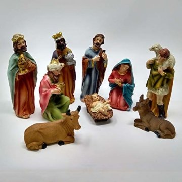 ToCi Krippenfiguren Set mit 9 Figuren (11 cm) für die traditionelle Weihnachts Krippe - 4