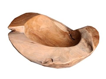 Trendy Home GmbH Teak Adventskranz Wurzelschale Holzschale Obstschale Schale massiv rund ca. Ø 35 cm Dekoschale - 3