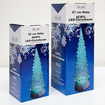 Tronje LED Christbaum 22cm Weihnachtsbaum mit Timer USB Tannenbaum beleuchteter Acrylbaum Wechselfarben - 6