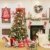 Valery Madelyn Holz Weihnachten Anhänger 24tlg 5,6-6cm Baum Weihnachtsdeko Lieber Weihnachtsmann Thema mit 4 Motiven Tanne Rentier Stern Baumschmuck zum Hängen MEHRWEG Verpackung - 4