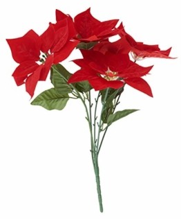 VBS Poinsettien Bund 5 Stück Weihnachtssterne Kunststoffblume - 1