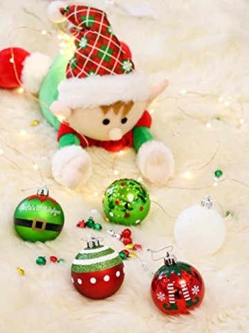 Gr/ün 6 cm Zerxi 24 St/ück Neuheit Kunst Carving Christbaumkugeln Ornamente Weihnachtsschmuck Christbaumkugeln