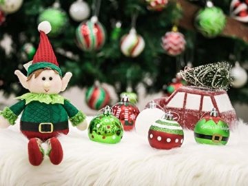 Gr/ün 6 cm Zerxi 24 St/ück Neuheit Kunst Carving Christbaumkugeln Ornamente Weihnachtsschmuck Christbaumkugeln