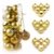 WAWJ 24PCS/Pack Weihnachtskugeln Christmas Tree Pendant Ornaments Baubles Weihnachtsbaum Dekoration Ball 4CM Plastic Gift for Xmas Holiday (Gold) - 2