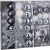 Weihnachtsbaumschmuck Set – 45 teilig in Silbertönen (Silber, Schwarz, Weiß etc.) – 36 Kugeln, Weihnachtsbumspitze, Dekosterne und Kette - 