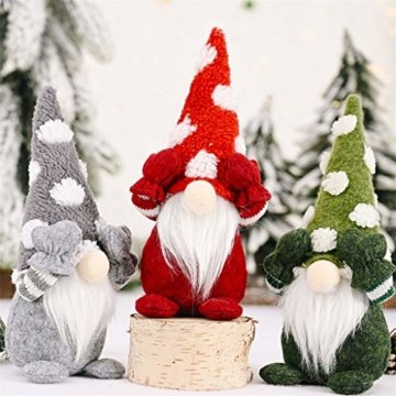 Weihnachtsgeschenk Wichtel Figuren Nordische Schwedische Nisse Weihnachten Santa Plüsch Handarbeit Skandinavischen Elf Zwerg Hause Herbst Haushalt Ornamente Santa Dolls (Grau) - 2