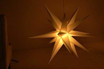 Weihnachtsstern Ø 58 cm warm-weiß LED Stern zum Aufhängen für die Weihnachtsbeleuchtung innen und außen - 3