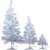 XONIC Künstlicher Weihnachtsbaum Tannenbaum 30,60,90,120, 150, 180,210 240cm Christbaum Baum GRÜN Weiss Schnee (90, Weiss) - 2