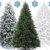 XONIC Künstlicher Weihnachtsbaum Tannenbaum 30,60,90,120, 150, 180,210 240cm Christbaum Baum GRÜN Weiss Schnee (210, GRÜN) - 1