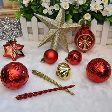 Kunststoff Weihnachtsbaumkugeln Box Mit Aufhanger Christbaumkugeln Plastik Bruchsicher Yileey Weihnachtskugeln Weihnachtsdeko Set Gold Und Rot 101 Stk In 9 Farben Mehrweg Weihnachtsbaumschmuck Saisonale Deko Kuche Haushalt Wohnen Suenaacampo Com