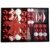 YILEEY Weihnachtskugeln Weihnachtsdeko Set Rot und weiß 68 STK in 10 Farben, Kunststoff Weihnachtsbaumkugeln Box mit Aufhänger Christbaumkugeln Plastik Bruchsicher, Weihnachtsbaumschmuck, MEHRWEG - 1