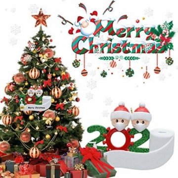 yummyfood Weihnachtsbaum Anhänger 2020 Überlebte Familie Christbaumschmuck DIY Resin Baumschmuck Zur Weihnachtsdekoration - 2