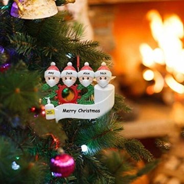 yummyfood Weihnachtsbaum Anhänger 2020 Überlebte Familie Christbaumschmuck DIY Resin Baumschmuck Zur Weihnachtsdekoration - 5