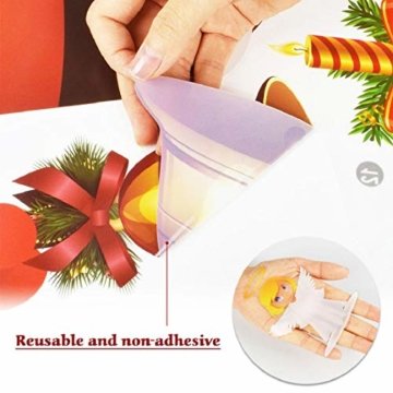 Yuson Girl Weihnachten Aufkleber Fenster Weihnachtsmann Elch Schneemann Abnehmbare Weihnachten Deko Wandtattoo Weihnachten Statisch Haftende PVC Aufkleber - 3